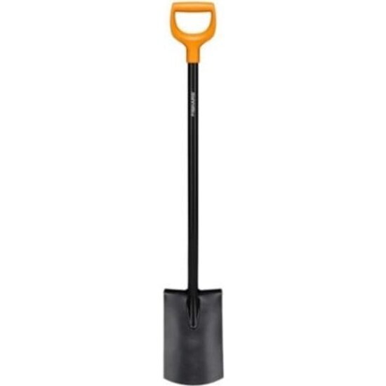 Лопата штыковая Fiskars с закругл. лезвием Solid (1066717)