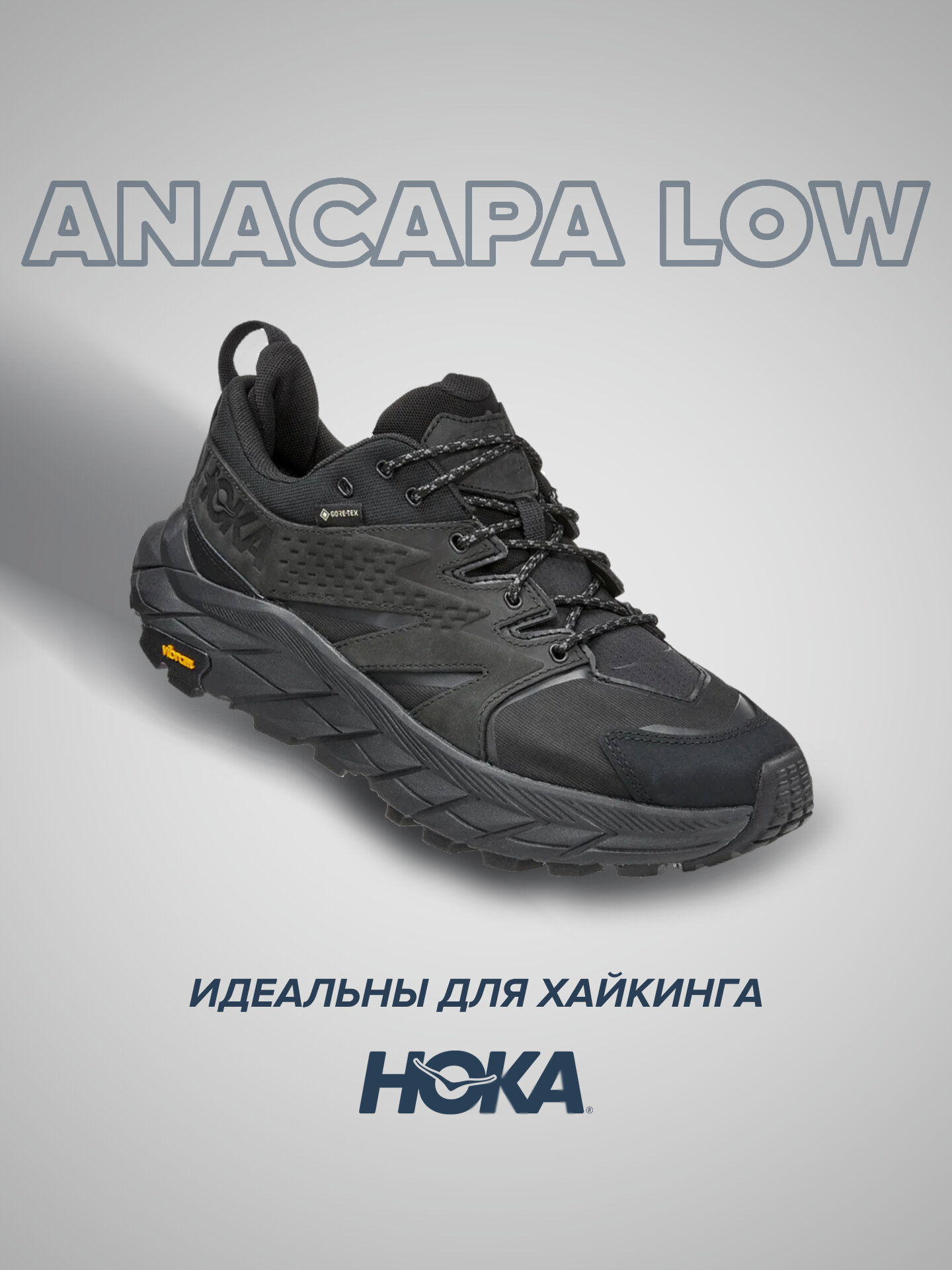 Кроссовки женские Hoka Anacapa low GTX черный 9B