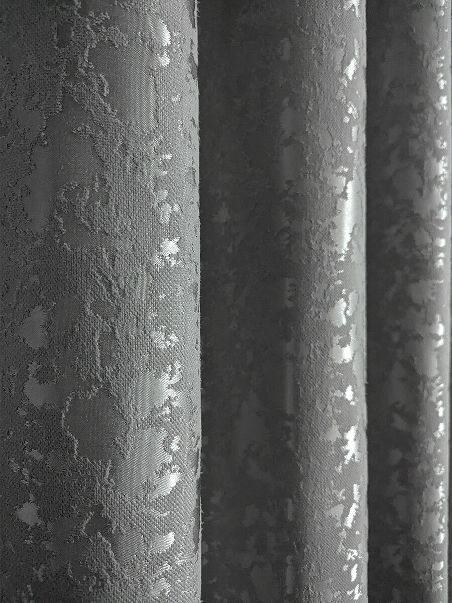 Готовый комплект плотных интерьерных штор(портьер) с рисунком мрамор (2 шт, каждая штора 150x170 см) со шторной лентой - фотография № 3