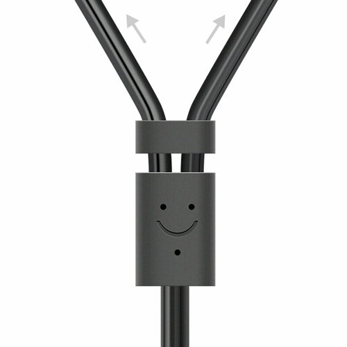 фото Аудиокабель ugreen av102 (10772) 3.5mm male to 2rca male audio cable. длина: 1м. цвет: серый