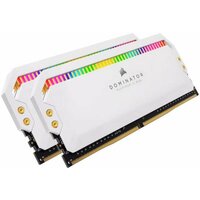 Corsair DOMINATOR PLATINUM RGB DDR4 DIMM CMT16GX4M2C3600C18W 3600MHz 16GB 2x8GB DIMM, Unbuffered, 18-19-19-39, XMP 2.0, White Heatspreader, RGB LED, 1