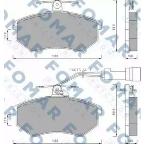 FOMAR-FRICTION FO670281 коодки дисковые Audi 80100A4 пер 00 ЭТИХ1