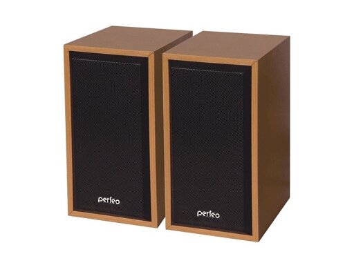 Колонки Perfeo PF-84-WD CABINET 2.0 мощность 2х3Вт (RMS), бук дерево, питание от USB порта