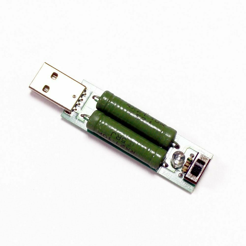 USB нагрузка тестер - резистор 1 и 2 Ампера