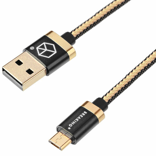 Кабель Breaking Denim USB - Micro USB, 1 метр, 2.4 A (Чёрный)