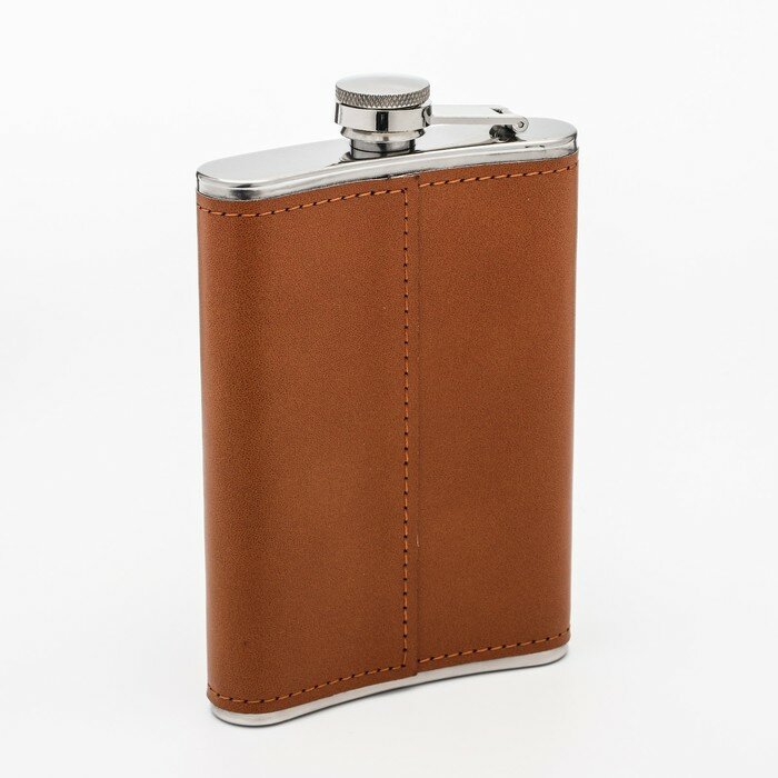 Фляжка, 270 мл, 9 oz "Герб России" , нержавеющая сталь