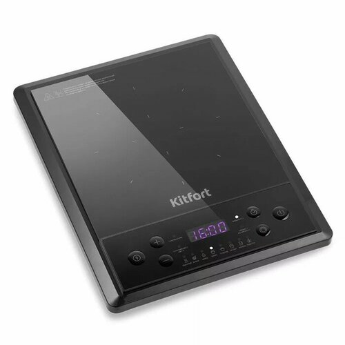 Плитка индукционная Kitfort КТ-158 1600 Вт 1 конфорка таймер чёрная 514500₽