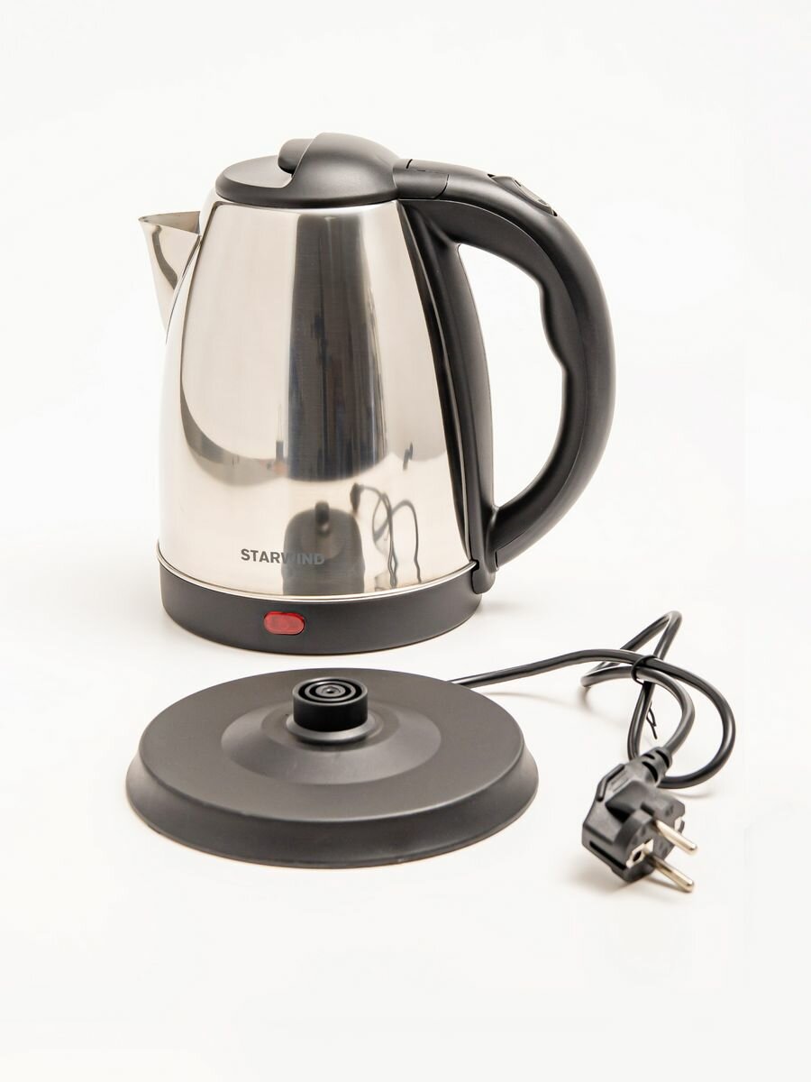 Чайник электрический StarWind , 1500Вт, серебристый и черный - фото №9