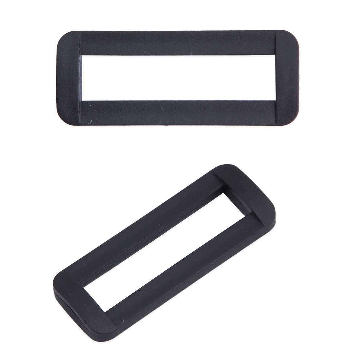 Фурнитура для сумок рамка регулятор 40 мм, 50 шт, пластик, однощелевая, черная, Айрис — фото 1