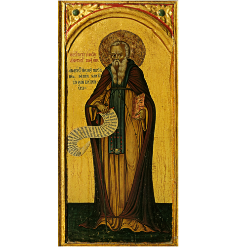Икона святой Анастасий Синаит деревянная икона ручной работы на левкасе 40 см