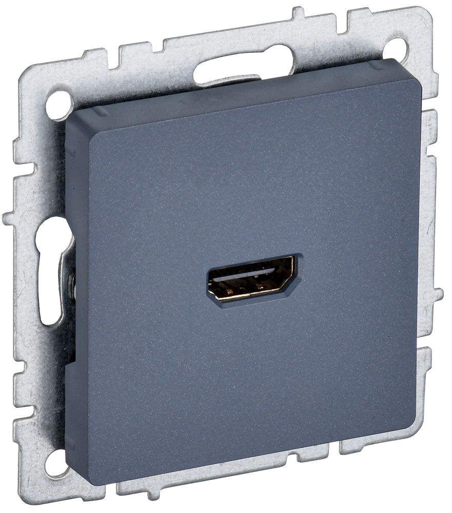 фото 6шт. - BRITE Розетка HDMI РHDMI-0-БрМ маренго / IEK; арт. BR-H10-K35; оригинал / - комплект 6шт