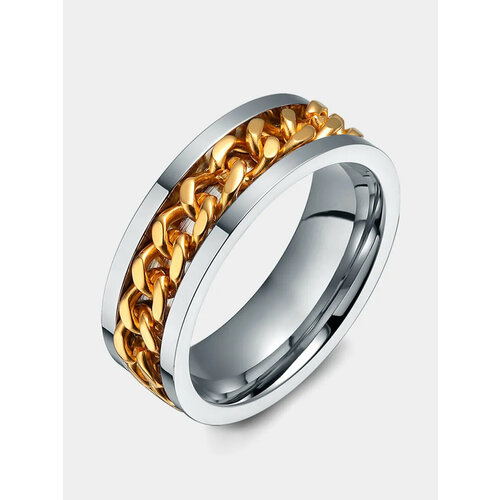 Кольцо, размер 21, золотой кольцо механизм размер 21 золотой