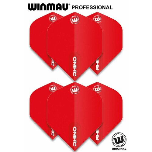 комплект для игры в дартс winmau official pdc surround с защитным кольцом Оперения 6шт для Дартс Winmau Rhino Long Life (6905.105) Red. Оперения для дротиков.