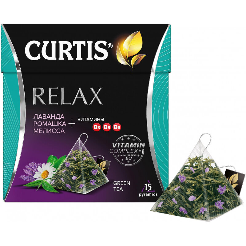 Чай зеленый Curtis Relax Лаванда Ромашка Мелисса 15*1.7г Май-Фудс - фото №10