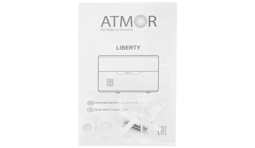 Проточный электрический водонагреватель Atmor LIBERTY 5 KW TAP белый (3520245) - фотография № 3