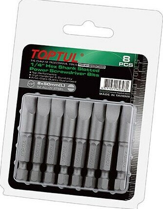 Бита для шуруповерта PZ1 50мм 10 штук блистер TOPTUL (FSRA0801G)