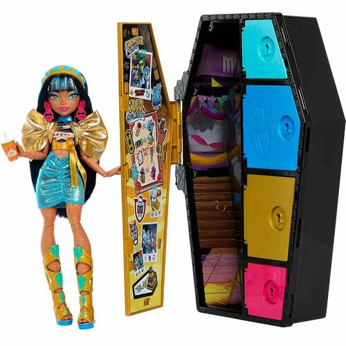 фото Кукла monster high skulltimate secrets fearidescent cleo de nile монстр хай скультимейт сикретс феридесент клео де нил monster high (mattel)