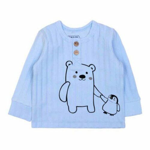 фото Лонгслив bonito kids, размер 74, голубой