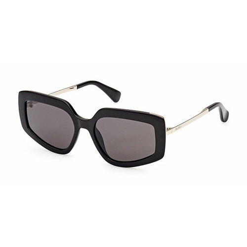 фото Солнцезащитные очки max mara mm 0069 01a, квадратные, с защитой от уф, для женщин, черный