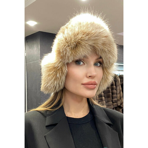 Шапка ушанка NORTHFOX зимняя, размер 56-58, бежевый