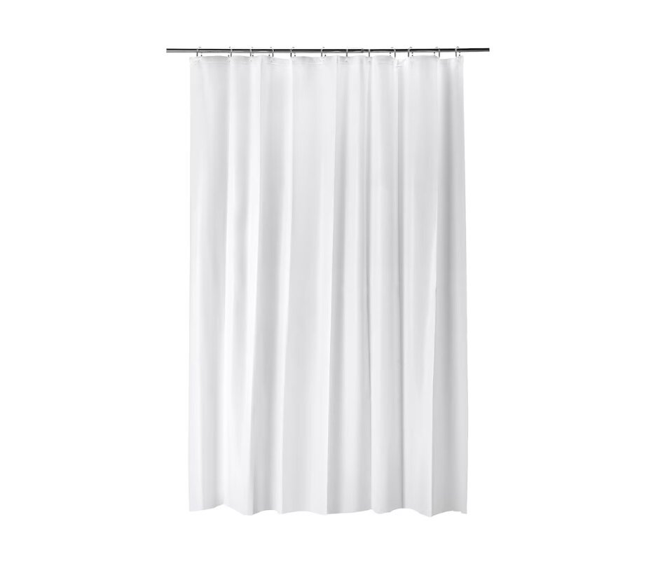 фото Штора для ванной, белый 180×200 СМ IKEA BJÄRSEN бьерсен