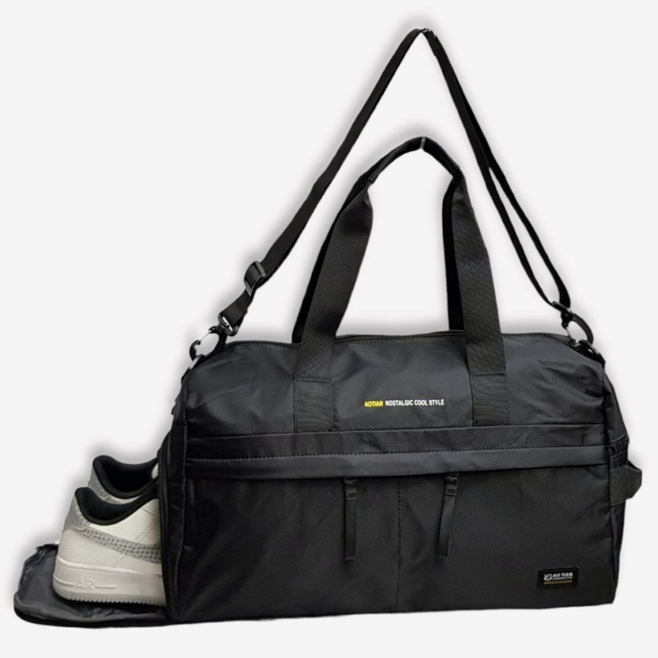 Спортивная сумка; дорожная сумка; ручная кладь; 3062 черная - фотография № 7