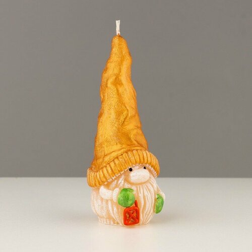 Свеча декоративная Сказочный гномик 52х58х132 см металлик 1шт 593₽