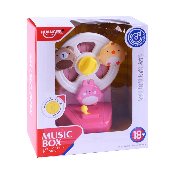 Развивающая игрушка HE8051 "Колесо обозрения" розовая, в коробке