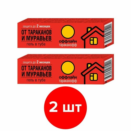 Гель от тараканов и муравьев Тараканофф, туба 2 шт по 75 мл (150 мл)