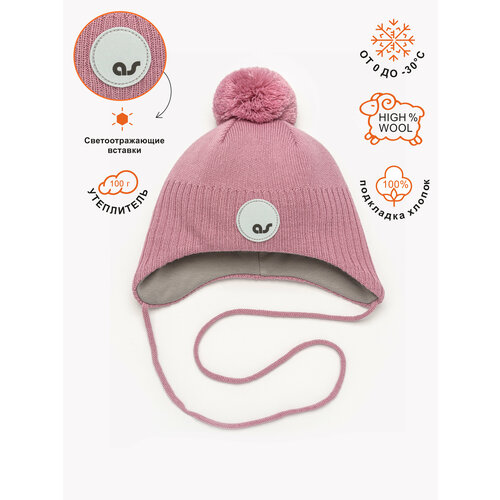 фото Шапка artel, размер 48, розовый