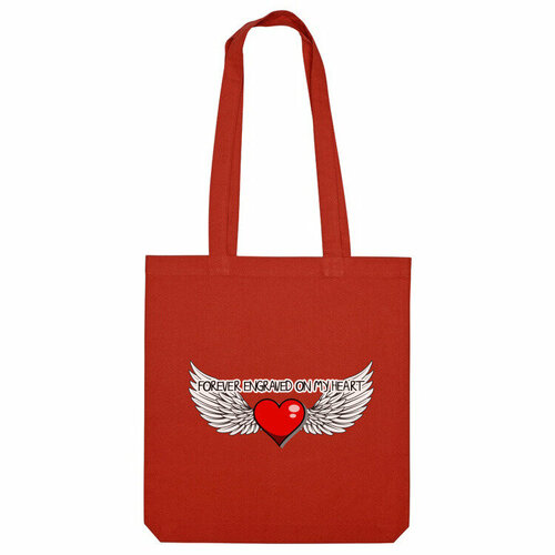 Сумка шоппер Us Basic, красный мужская футболка день святого валентина сердце надпись крылья s черный