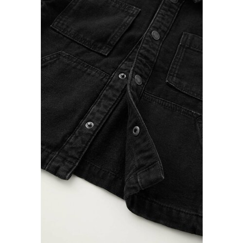 Рубашка Zara,  для мальчиков, хлопок, размер 18-24 месяцев (92 cm), черный