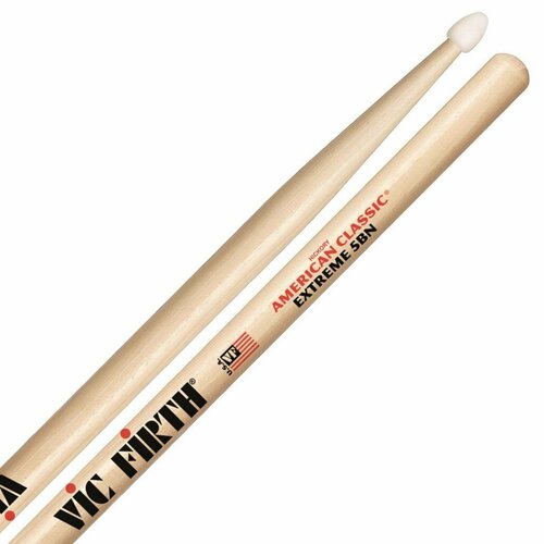 VIC FIRTH X5BN барабанные палочки, гикори, нейлоновый наконечник, Extreme 5BN, L=16 1/2, Dia.=.595 барабанные палочки vic firth american classic sd9 hickory