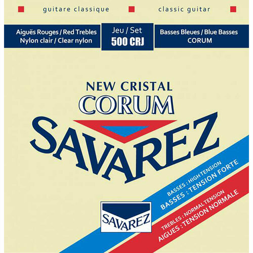 Струны для классической гитары Savarez New Cristal Corum 500 CRJ Mixed (6 шт) струны для гитары savarez x50lm