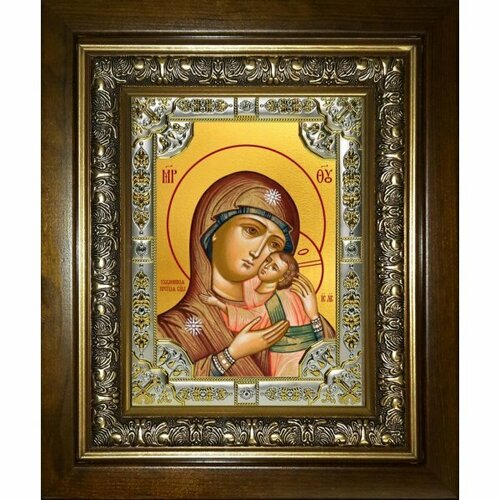 Икона Божьей Матери Чухломская, 18x24 см, со стразами, в деревянном киоте, арт вк-5295