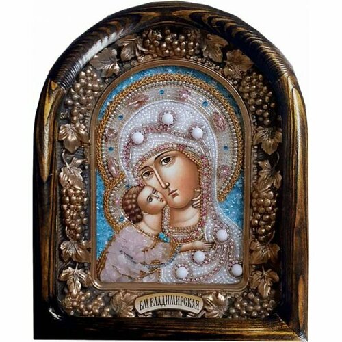 Икона Божией Матери Владимирская из бисера, арт ДИ-700