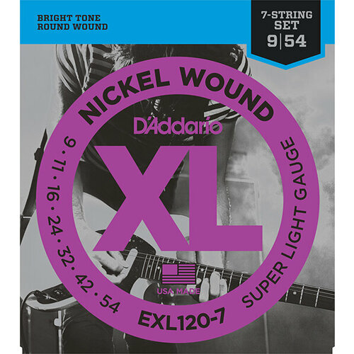 Струны для электрогитары D'ADDARIO EXL120 7