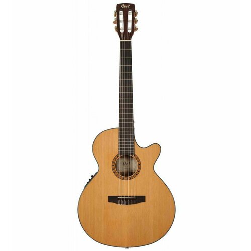 CEC7-NAT Классическая гитара со звукоснимателем, с вырезом, цвет натуральный, Cort cec7 nat wbag классическая гитара со звукоснимателем с вырезом цвет натуральный чехол cort