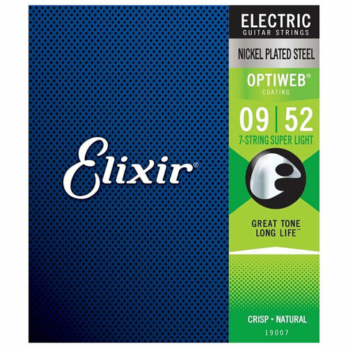 Elixir 09-52 Super Light Optiweb 19007 7 Strings 19052 optiweb комплект струн для электрогитары никелированная сталь light 10 46 elixir