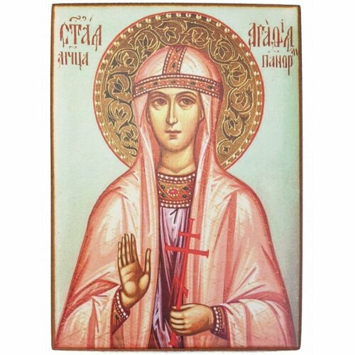 Икона Агафья Панормская (копия старинной), арт STO-591 икона лидия иллирийская копия старинной арт sto 633