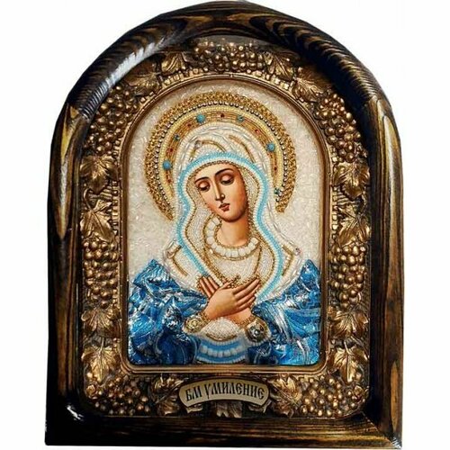 Икона Божией Матери Умиление из бисера, арт ДИ-708