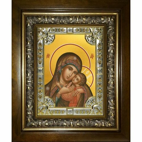 Икона Божья Матерь Умиление, 18x24 см, со стразами, в деревянном киоте, арт вк-5274