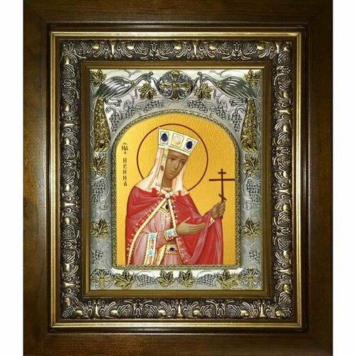 Икона Ирина великомученица, 14x18 см, в деревянном киоте 20х24 см, арт вк-1276