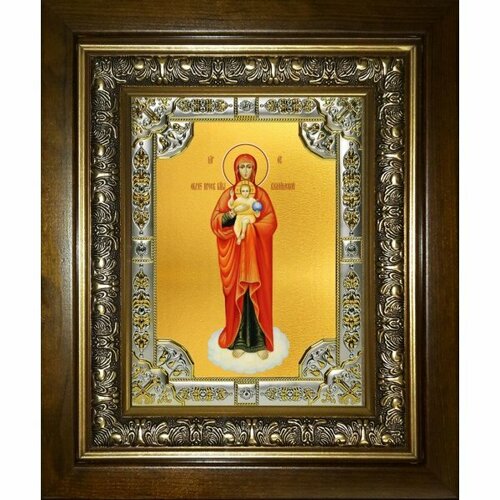 Икона Божья Матерь Валаамская, 18x24 см, со стразами, в деревянном киоте, арт вк-5226
