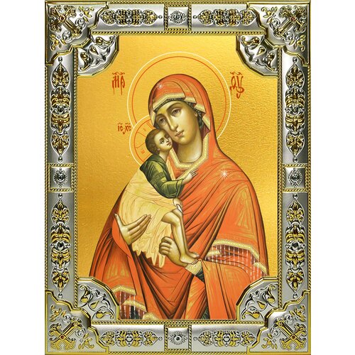Икона Донская Божия Матерь, 18х24 см, в окладе