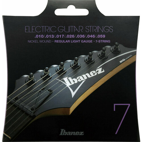 ibanez iegs61 струны для электрогитары никелированная сталь 10 46 лёгкое натяжение IBANEZ IEGS71 Струны для 7-струнной гитары, никелированная сталь, 9-59, лёгкое натяжение