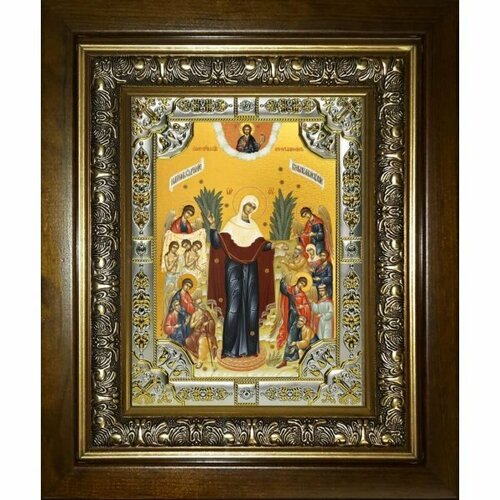 Икона Божья Матерь Всех скорбящих Радость, 18x24 см, со стразами, в деревянном киоте, арт вк-3188