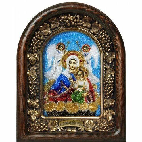 Икона Божьей Матери Живоносный Источник из бисера, арт ДИ-526