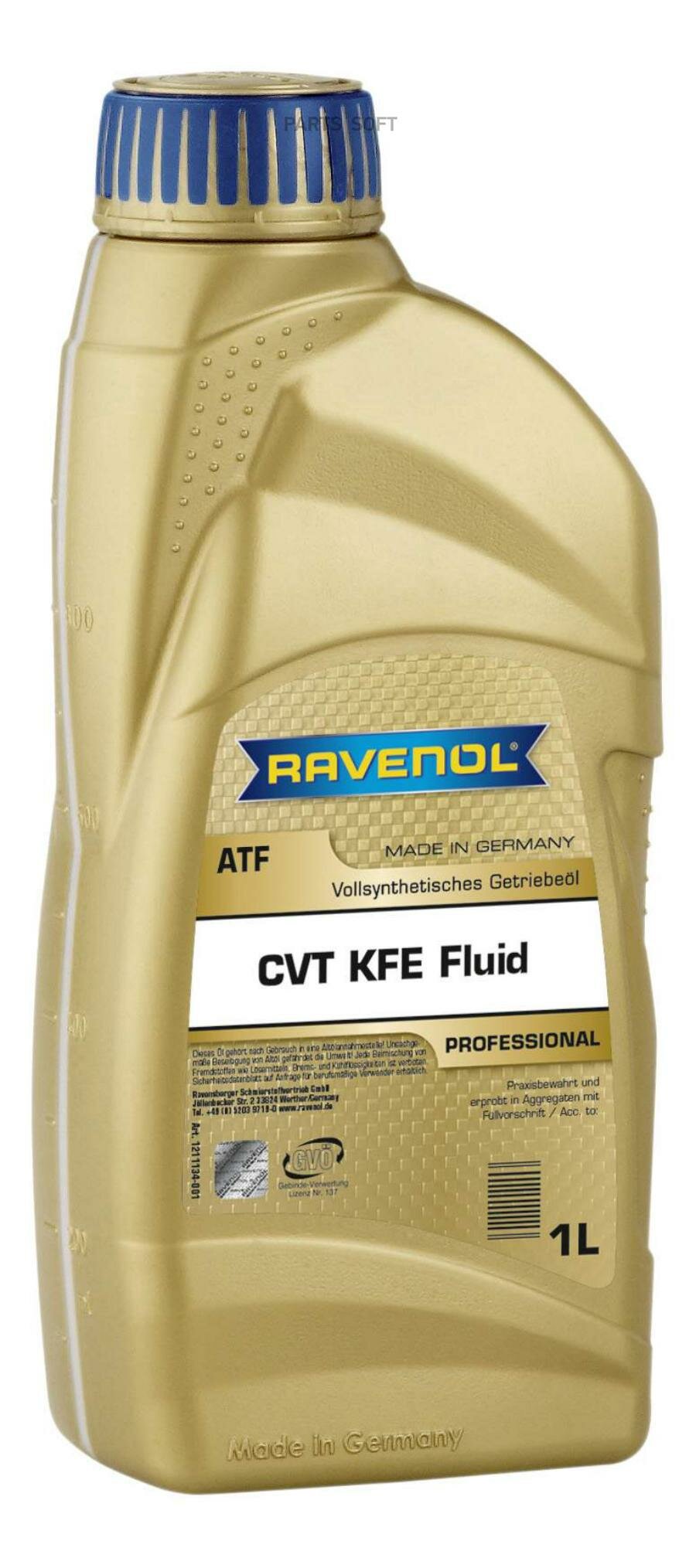 Трансмиссионное масло RAVENOL CVT KFE Fluid ( 1л) new RAVENOL / арт. 121113400101999 - (1 шт)