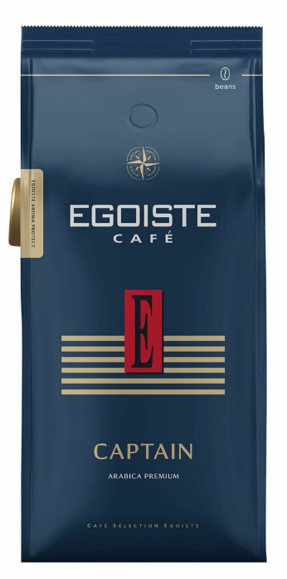 Кофе в зернах EGOISTE CAPTAIN, арабика, 1000гр х 1шт, 1кг - фотография № 1